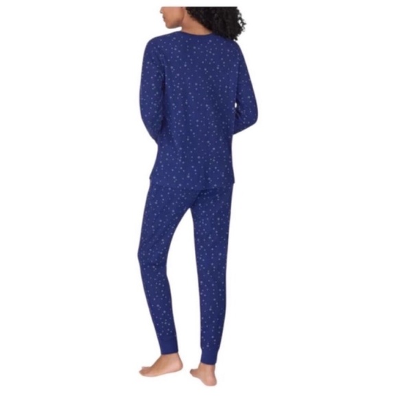 Midnight by Carole Hochman Blue and White Print Pajama Set Size Small - Picture 3 of 8